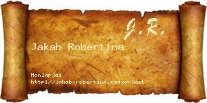 Jakab Robertina névjegykártya